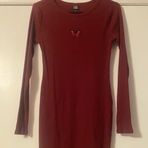 Wild Fable maroon Bodycon dress